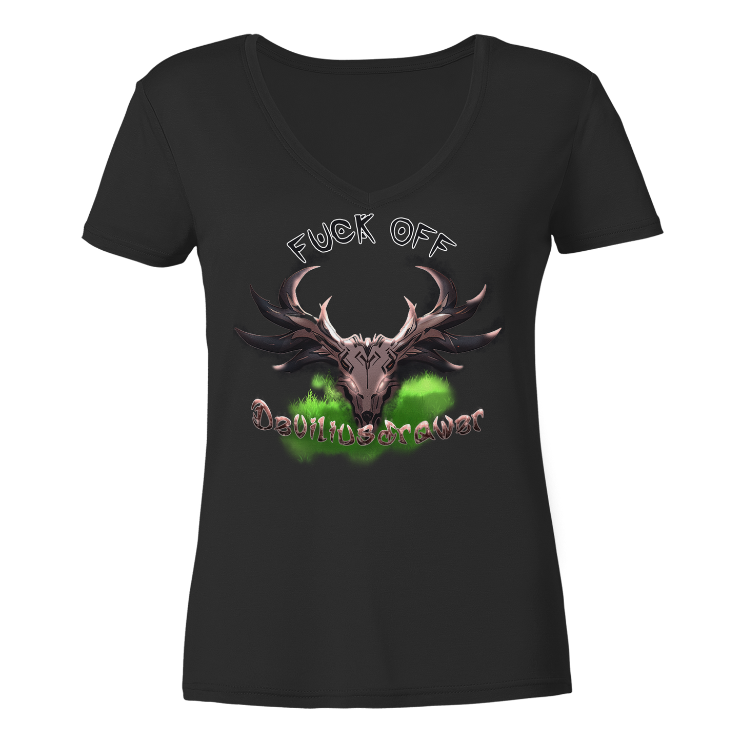 Deviliusdrawer Bad Deer - Ladies V-Neck Shirt