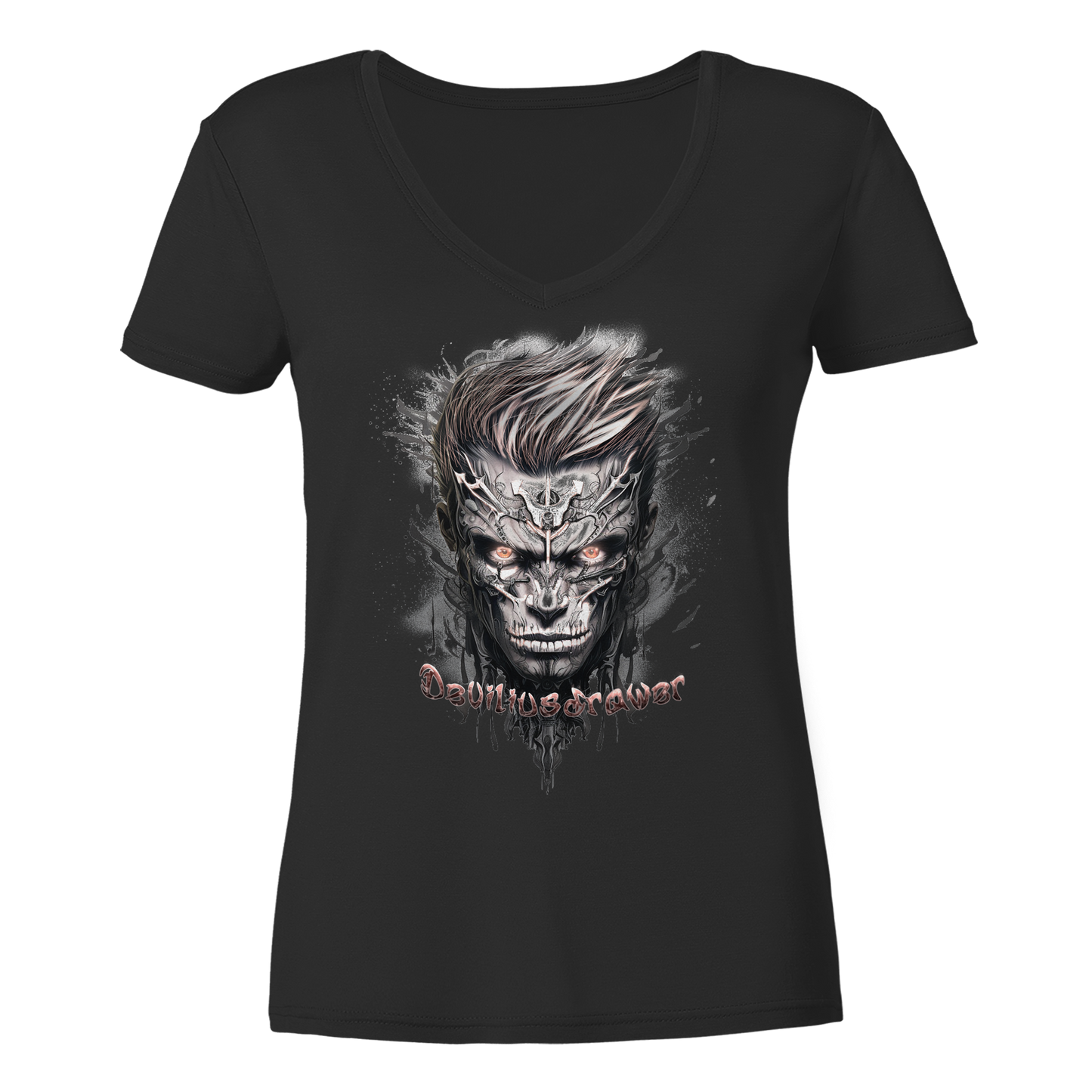 Deviliusdrawer Cyborg Men - Ladies V-Neck Shirt
