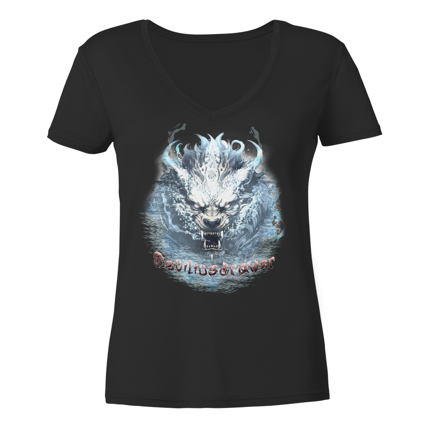 Deviliusdrawer Water Tiger - Ladies V-Neck Shirt