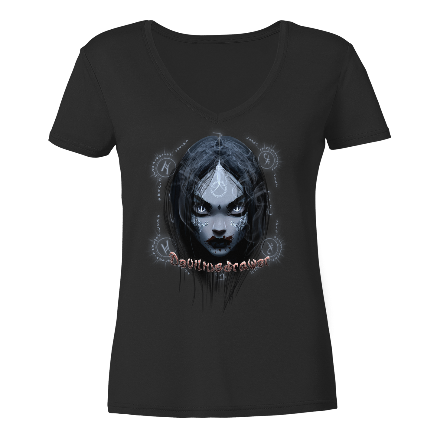 Deviliusdrawer Vampiric Elf - Ladies V-Neck Shirt
