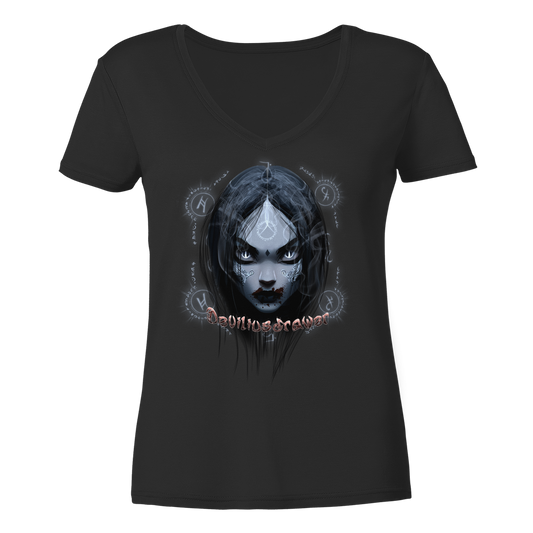 Deviliusdrawer Vampiric Elf - Ladies V-Neck Shirt