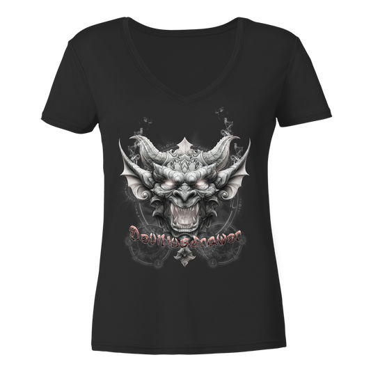 Deviliusdrawer Dark Gargoyl - Ladies V-Neck Shirt
