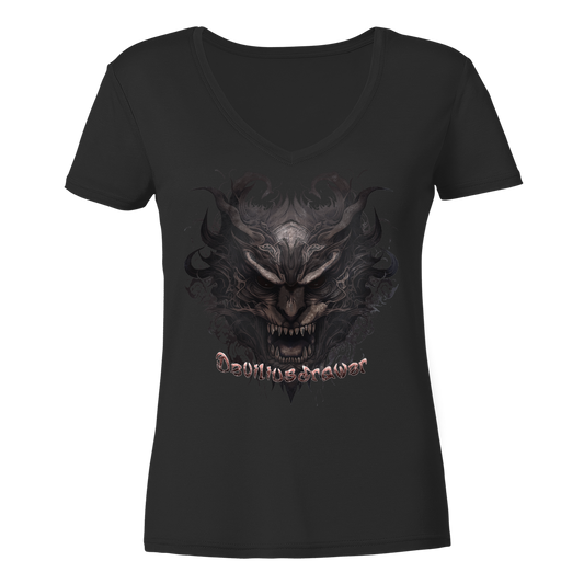 Deviliusdrawer Devils Demon - Ladies V-Neck Shirt