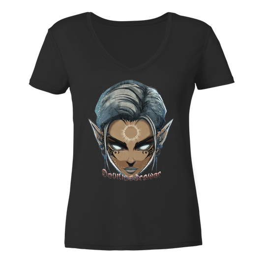 Deviliusdrawer Magician Elf - Ladies V-Neck Shirt