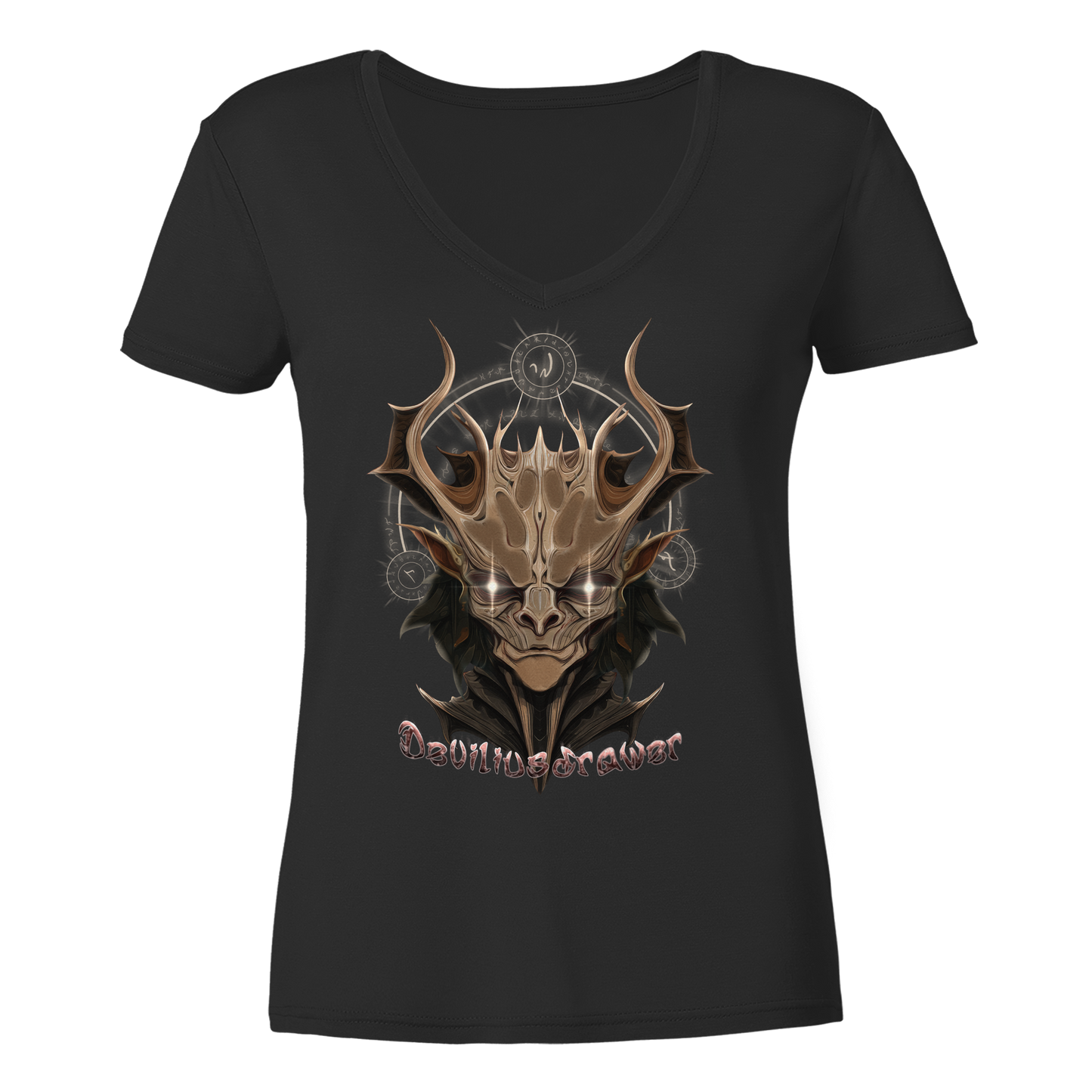 Deviliusdrawer Dark Magician Elf - Ladies V-Neck Shirt