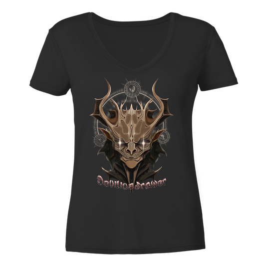 Deviliusdrawer Dark Magician Elf - Ladies V-Neck Shirt