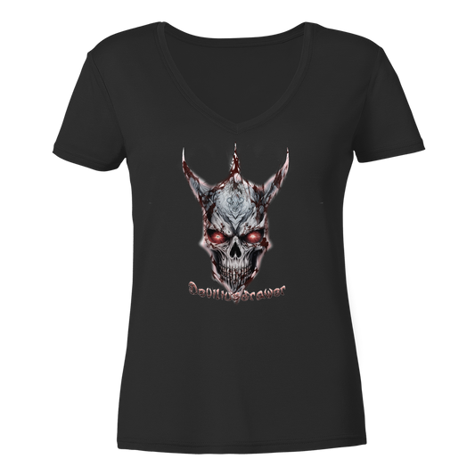 Deviliusdrawer Bloody Skeleton - Ladies V-Neck Shirt