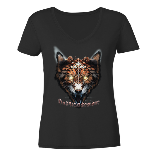 Deviliusdrawer Foxwolf - Ladies V-Neck Shirt