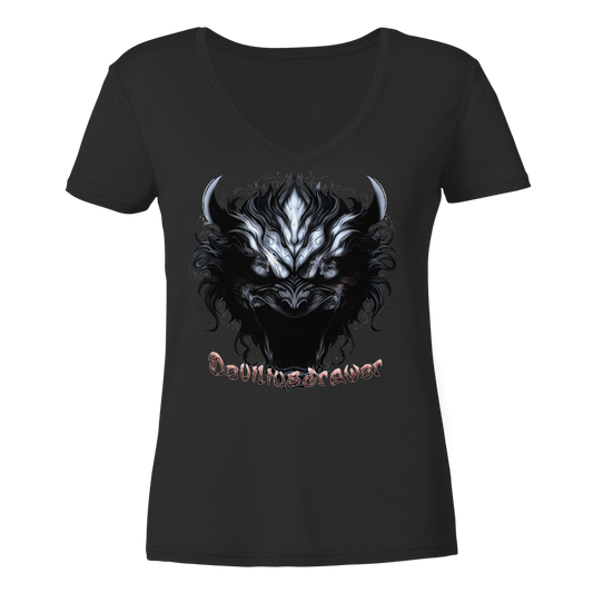 Deviliusdrawer Zombie Demon - Ladies V-Neck Shirt