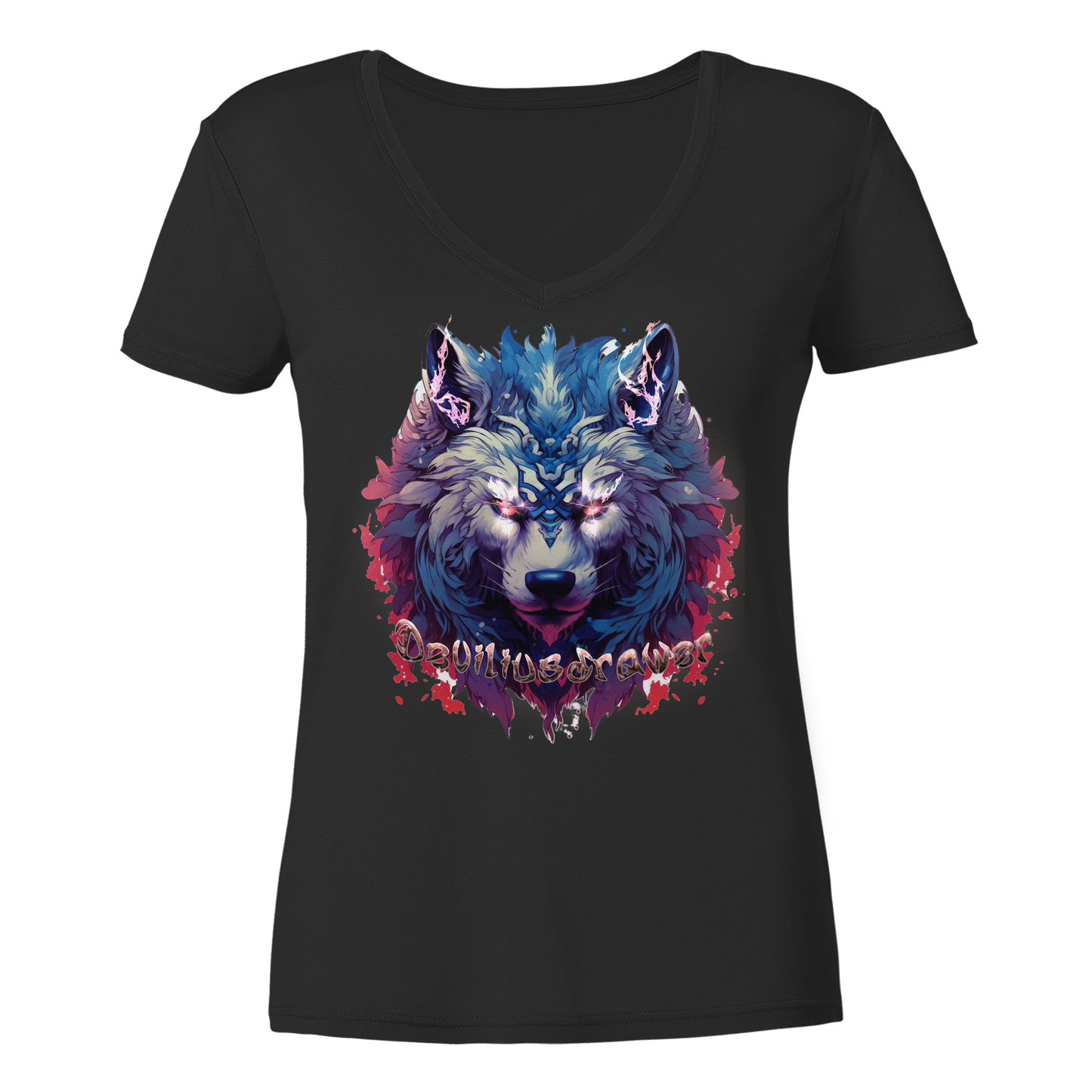 Deviliusdrawer Magic Wolf - Ladies V-Neck Shirt