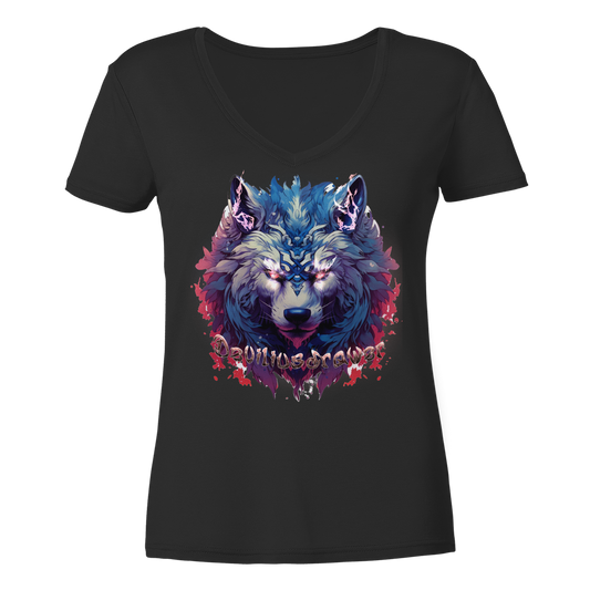 Deviliusdrawer Magic Wolf - Ladies V-Neck Shirt