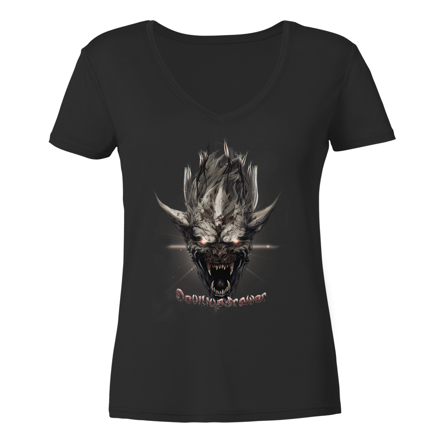 Deviliusdrawer Beast Wearwolf - Ladies V-Neck Shirt