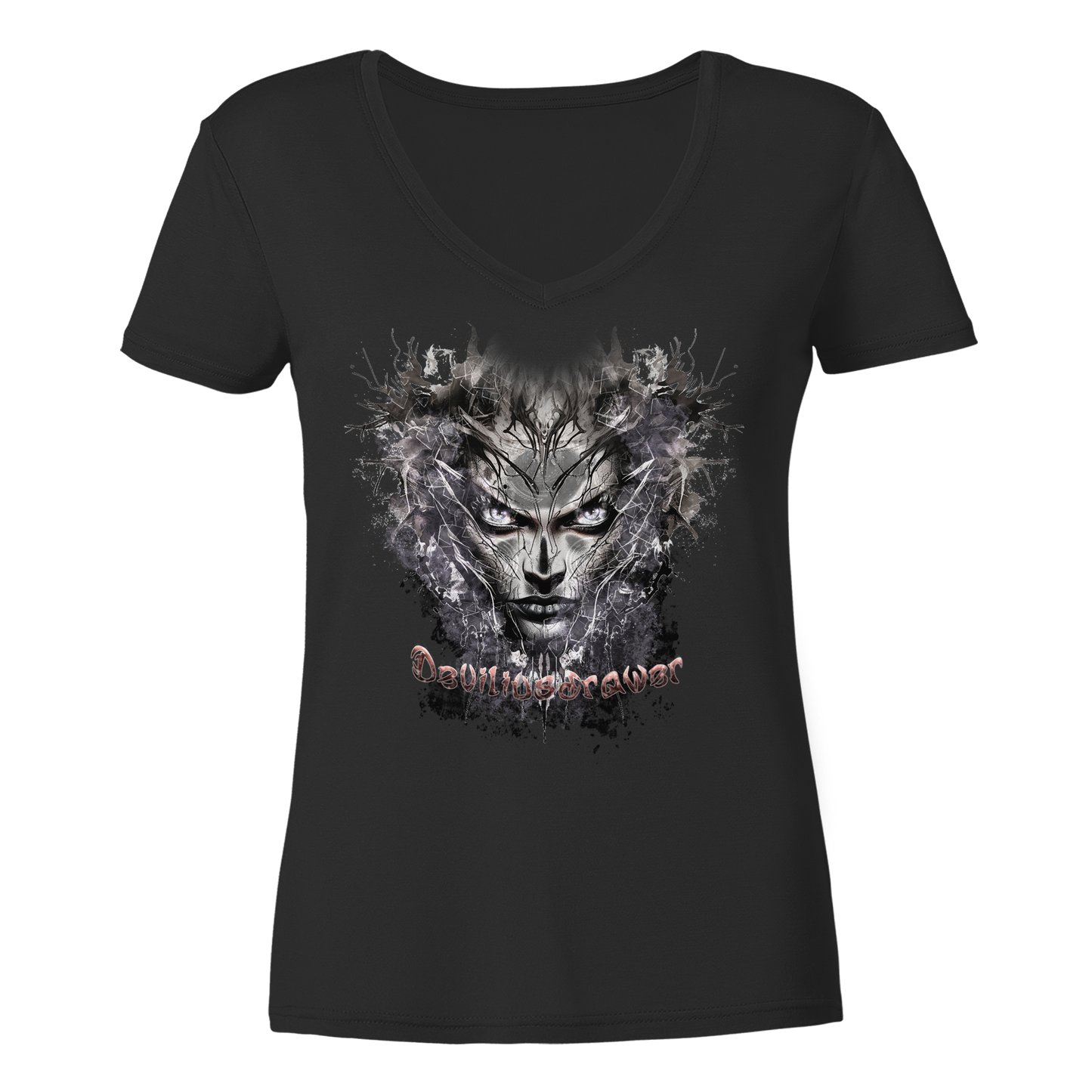 Deviliusdrawer Nature Druid - Ladies V-Neck Shirt