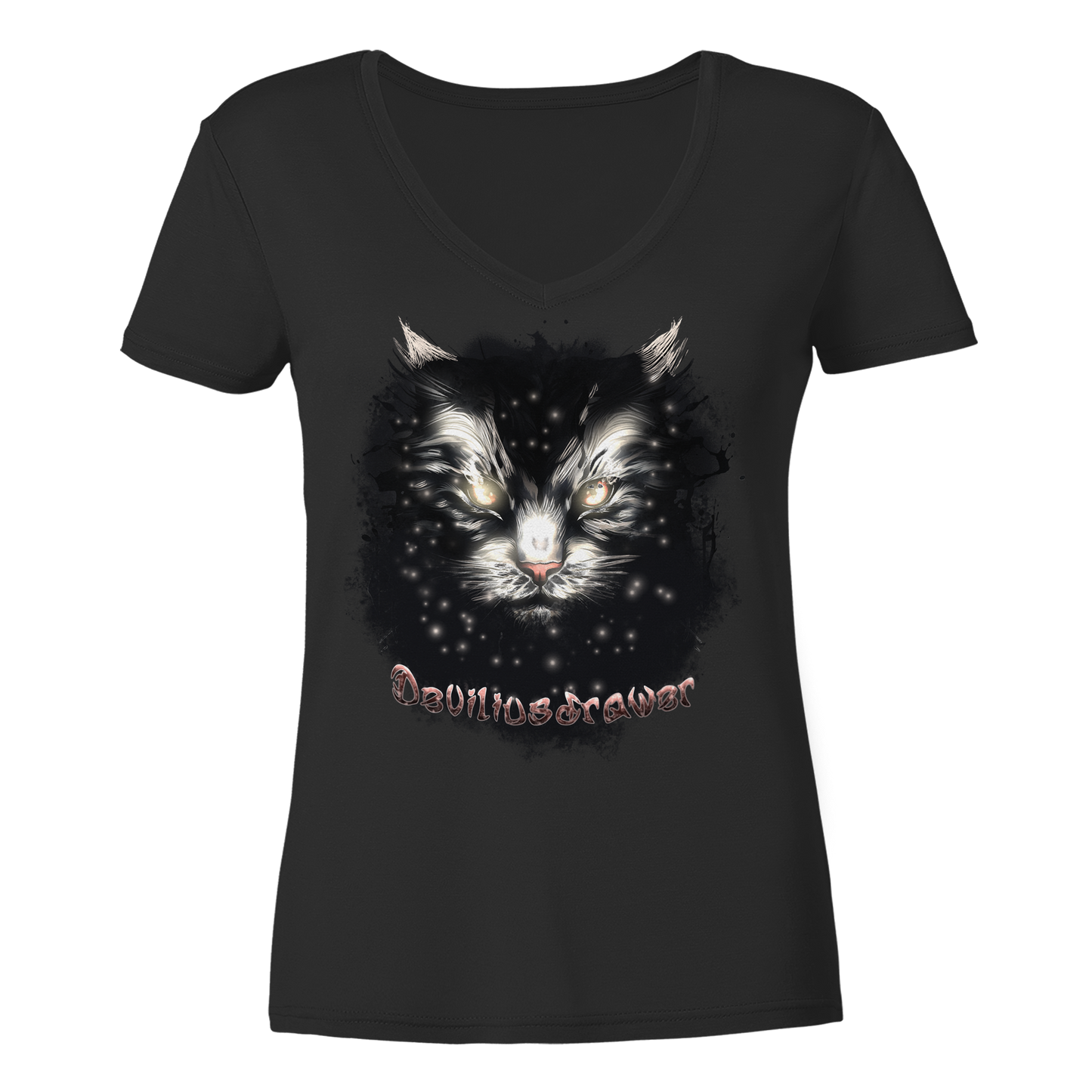 Deviliusdrawer Star Cat - Ladies V-Neck Shirt