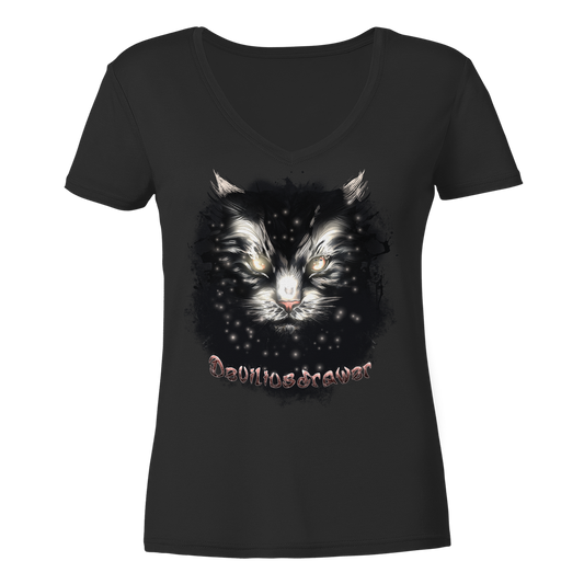 Deviliusdrawer Star Cat - Ladies V-Neck Shirt