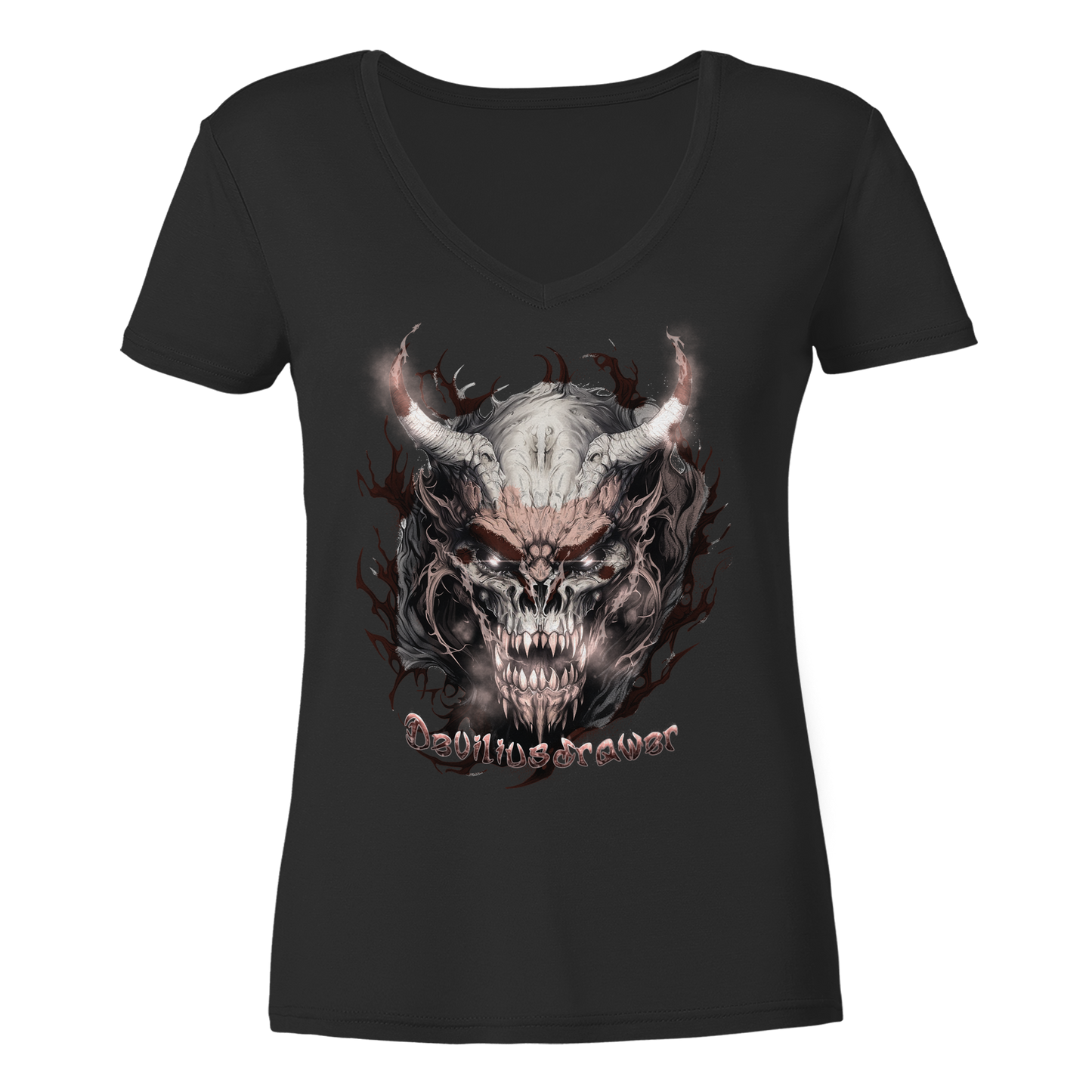 Deviliusdrawer Beast Demon - Ladies V-Neck Shirt