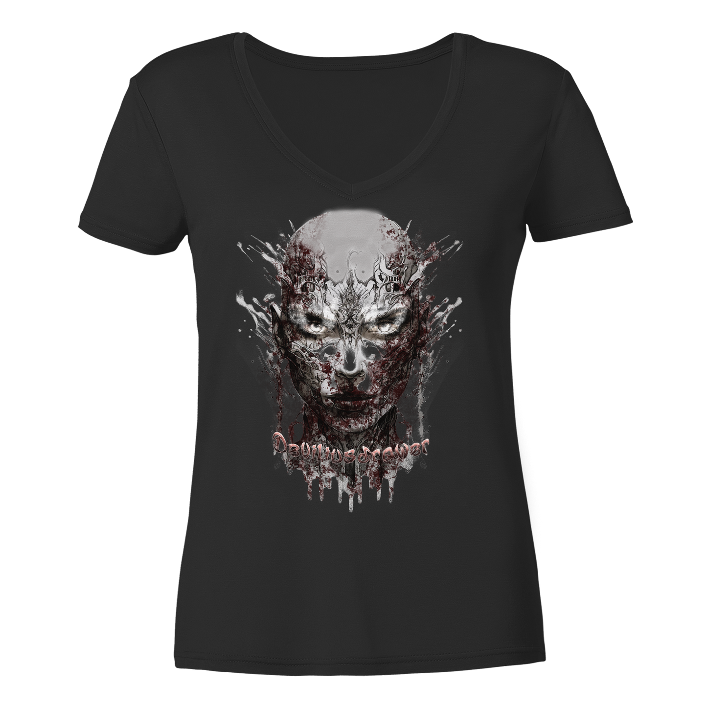 Deviliusdrawer Mechanic Girl - Ladies V-Neck Shirt