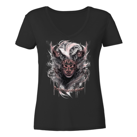 Deviliusdrawer Demonic Elf - Ladies V-Neck Shirt