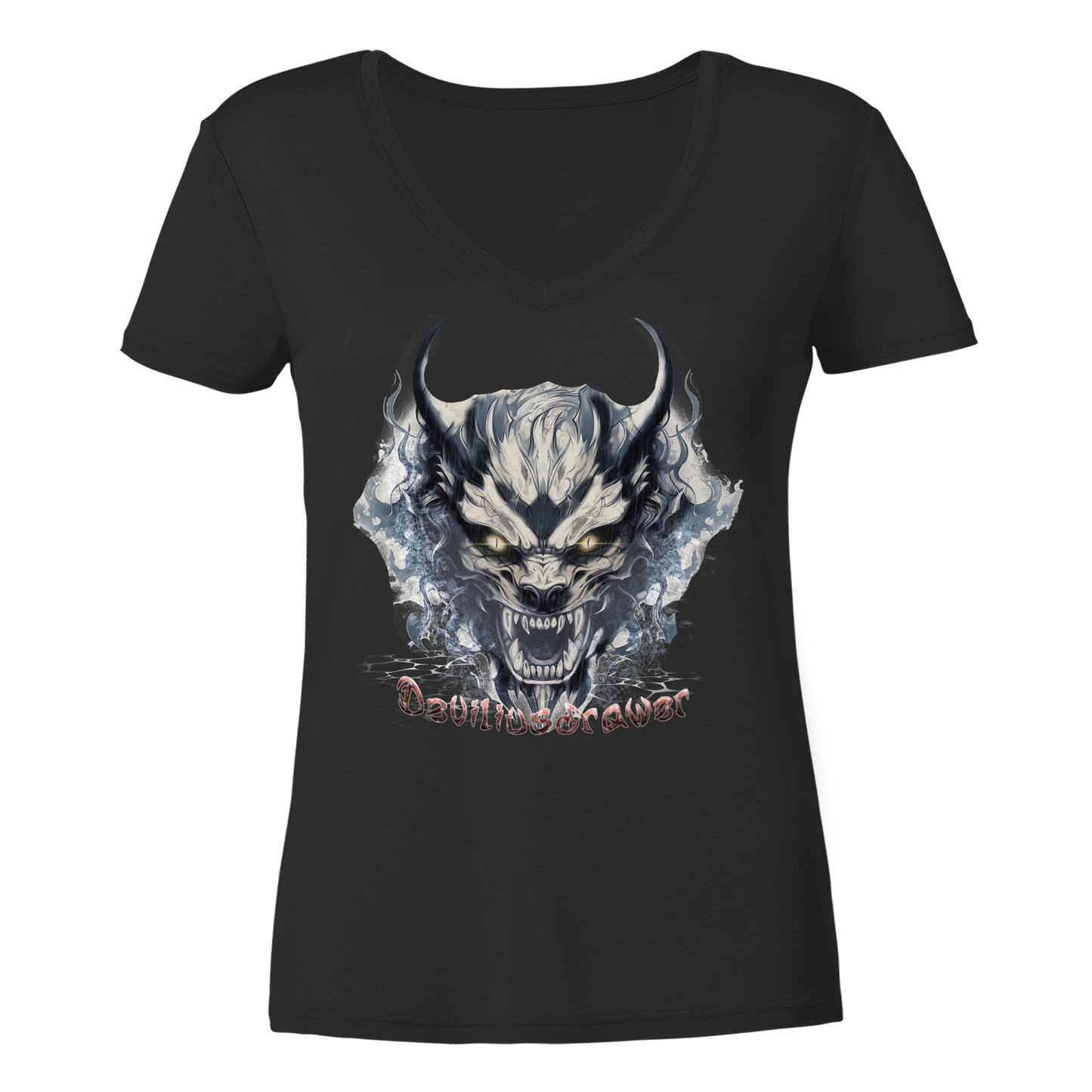 Deviliusdrawer Water Demon - Ladies V-Neck Shirt