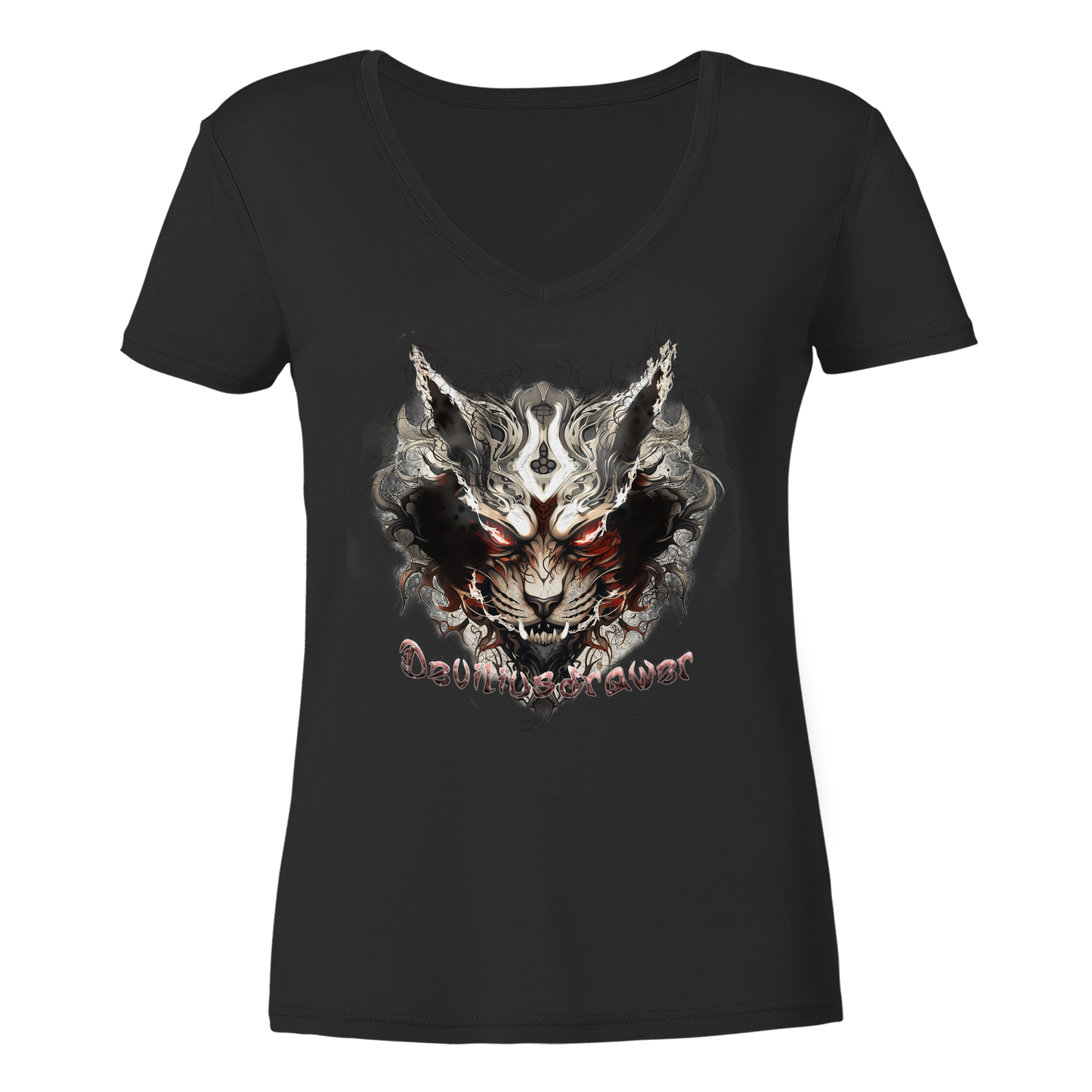 Deviliusdrawer Wild Hotcat  - Ladies V-Neck Shirt