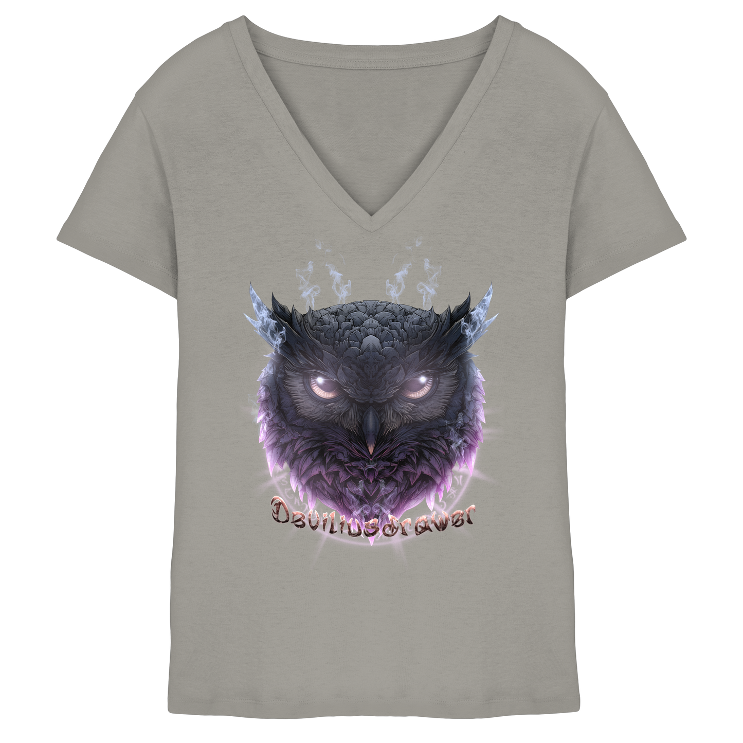 Deviliusdrawer Darkness Owl - Ladies V-Neck Shirt