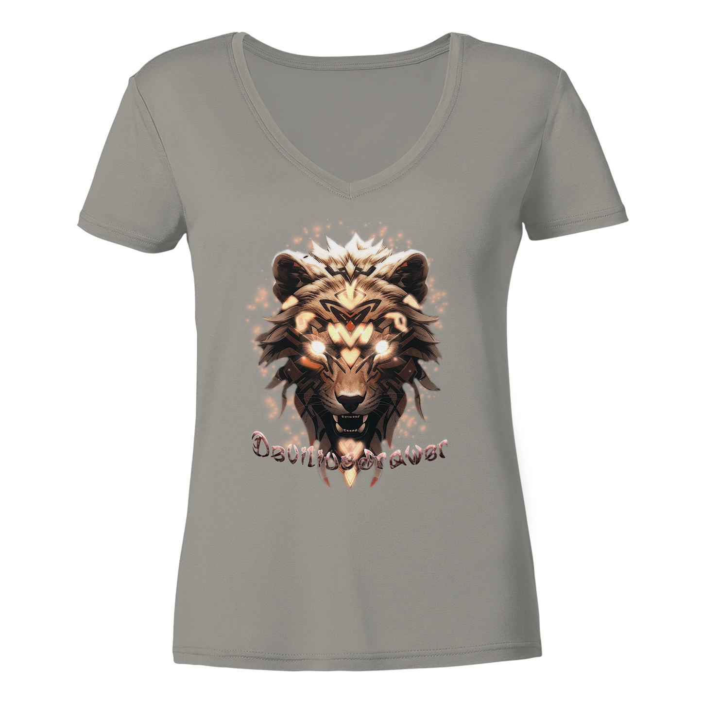 Deviliusdrawer Gold Weartiger - Ladies V-Neck Shirt