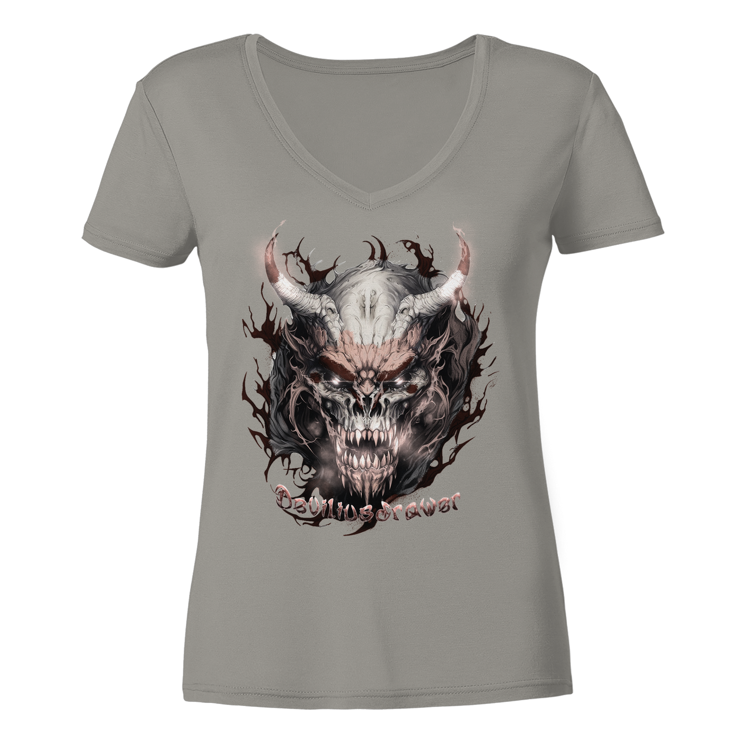 Deviliusdrawer Beast Demon - Ladies V-Neck Shirt