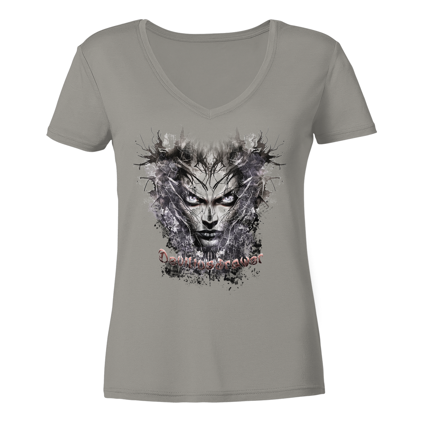 Deviliusdrawer Nature Druid - Ladies V-Neck Shirt
