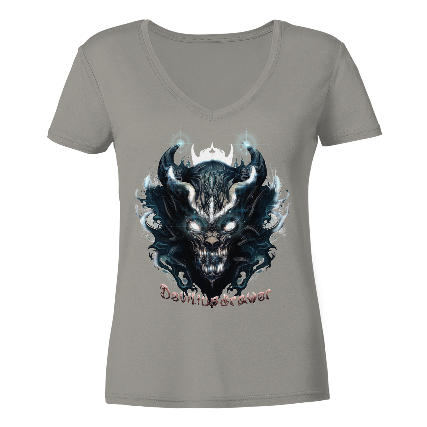 Deviliusdrawer Demonic Star - Ladies V-Neck Shirt