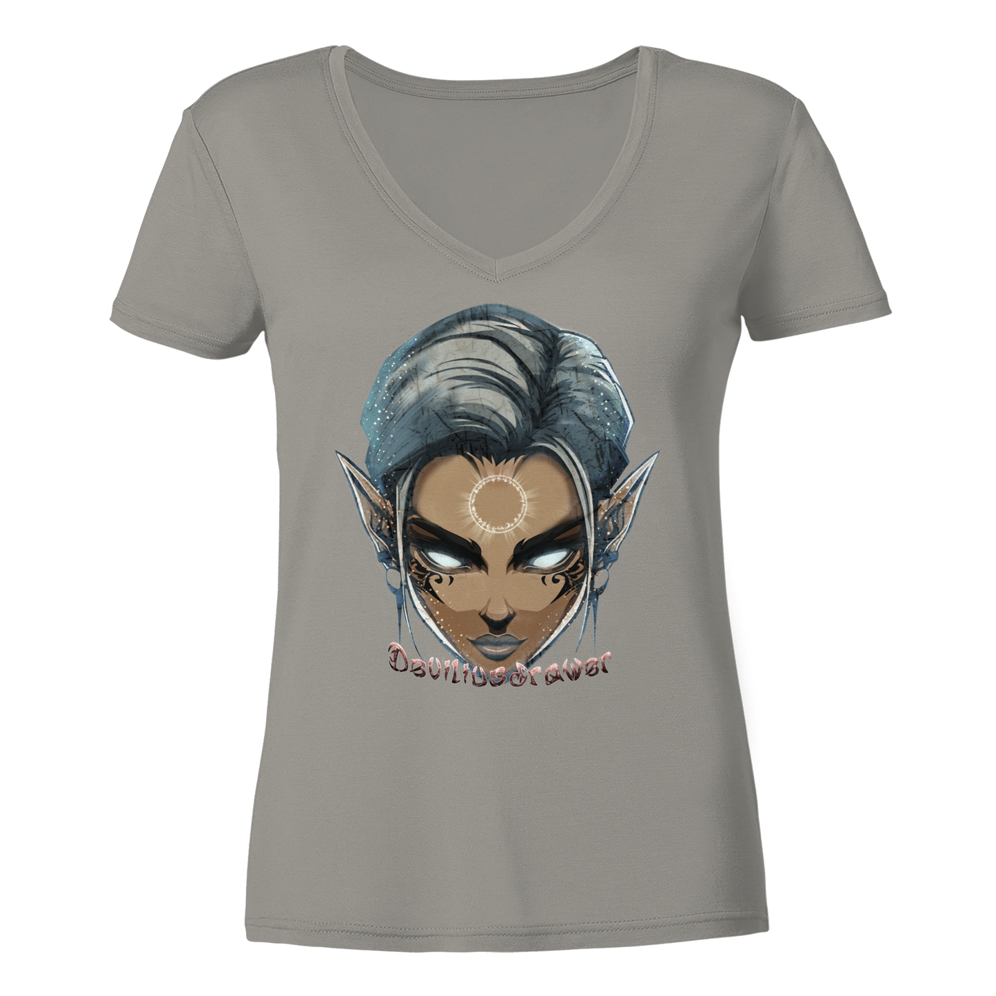 Deviliusdrawer Magician Elf - Ladies V-Neck Shirt