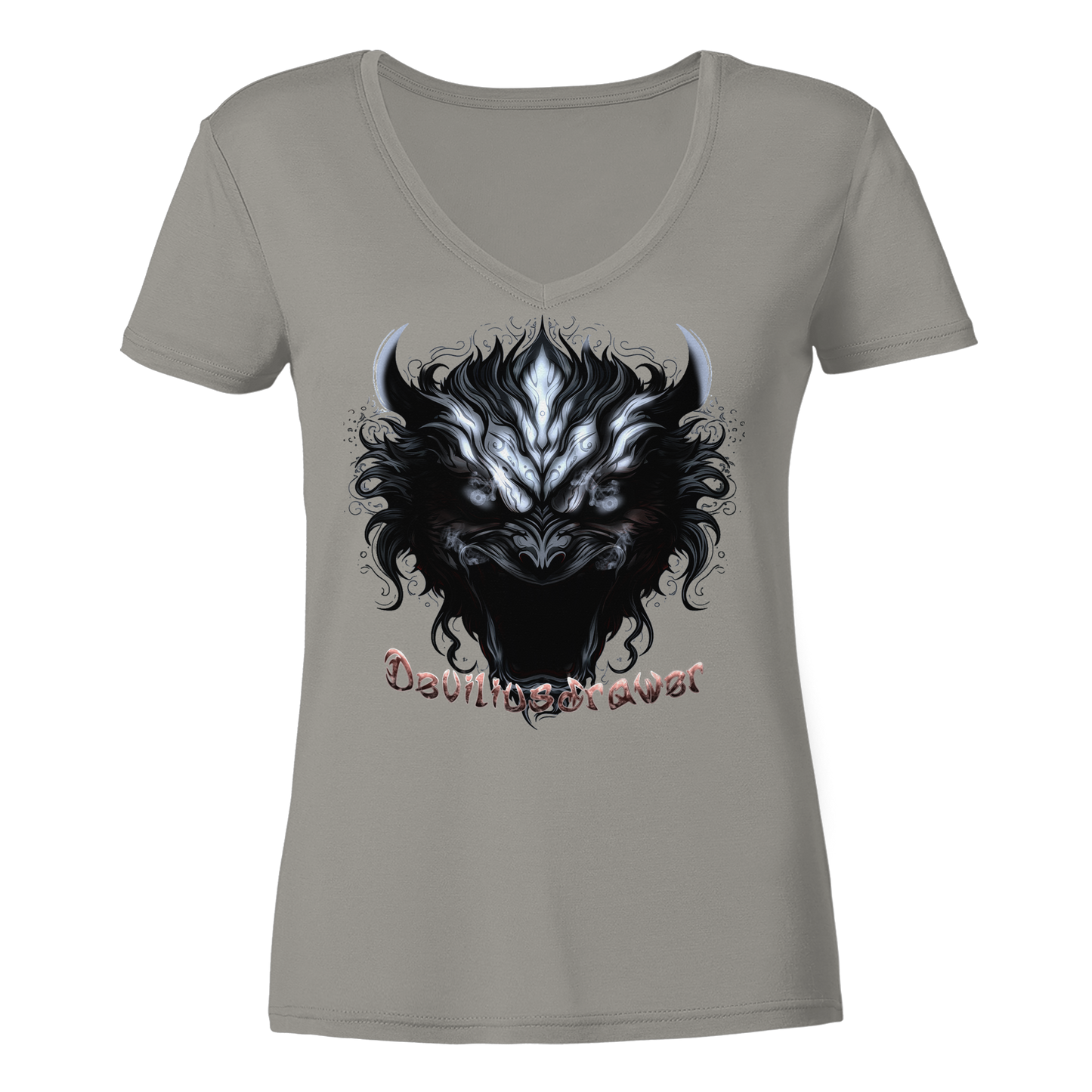 Deviliusdrawer Zombie Demon - Ladies V-Neck Shirt