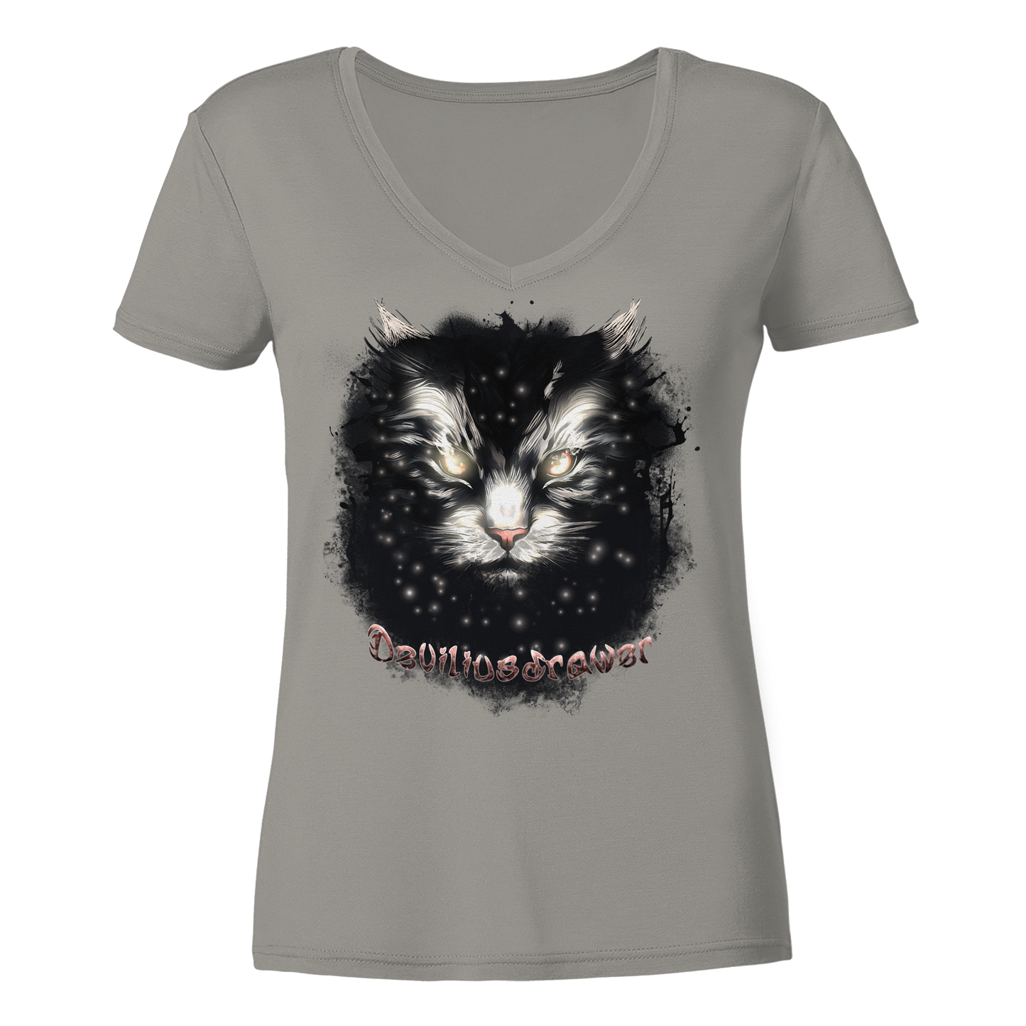 Deviliusdrawer Star Cat - Ladies V-Neck Shirt