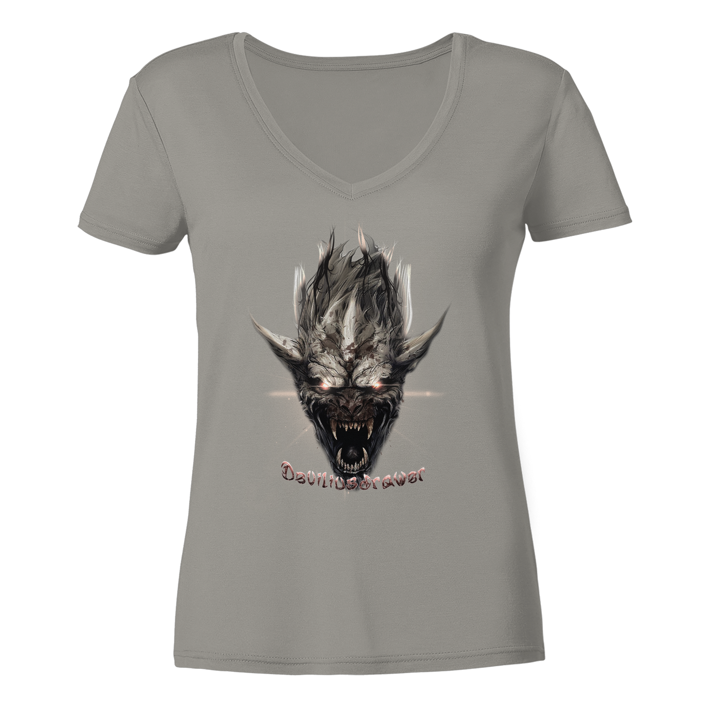 Deviliusdrawer Beast Wearwolf - Ladies V-Neck Shirt