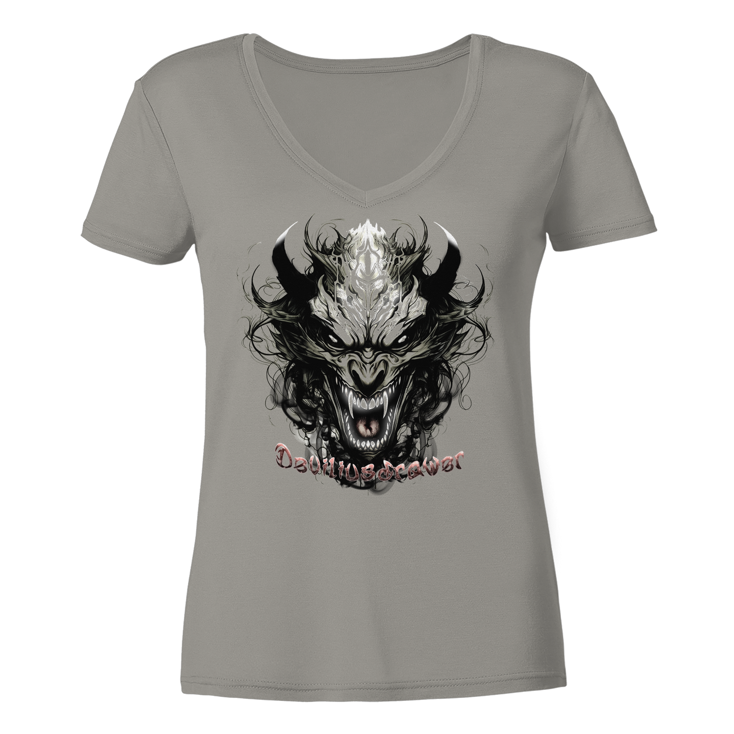 Deviliusdrawer Devil Vampire - Ladies V-Neck Shirt