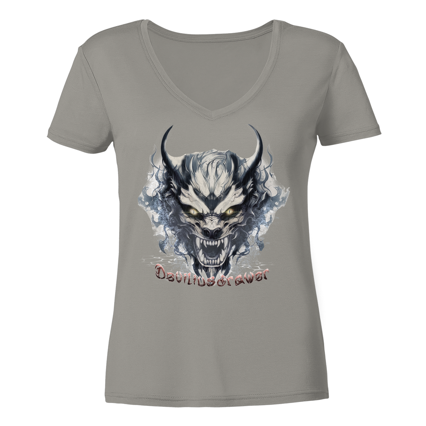 Deviliusdrawer Water Demon - Ladies V-Neck Shirt