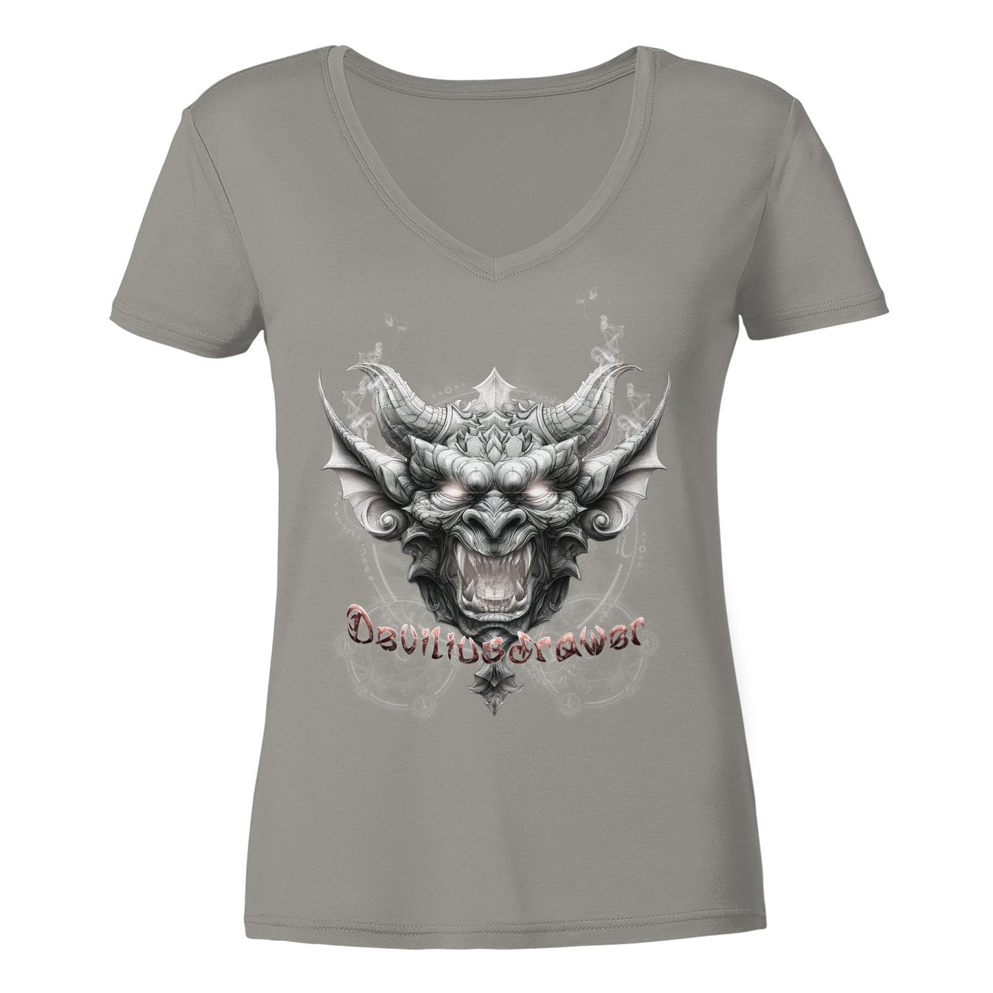 Deviliusdrawer Dark Gargoyl - Ladies V-Neck Shirt