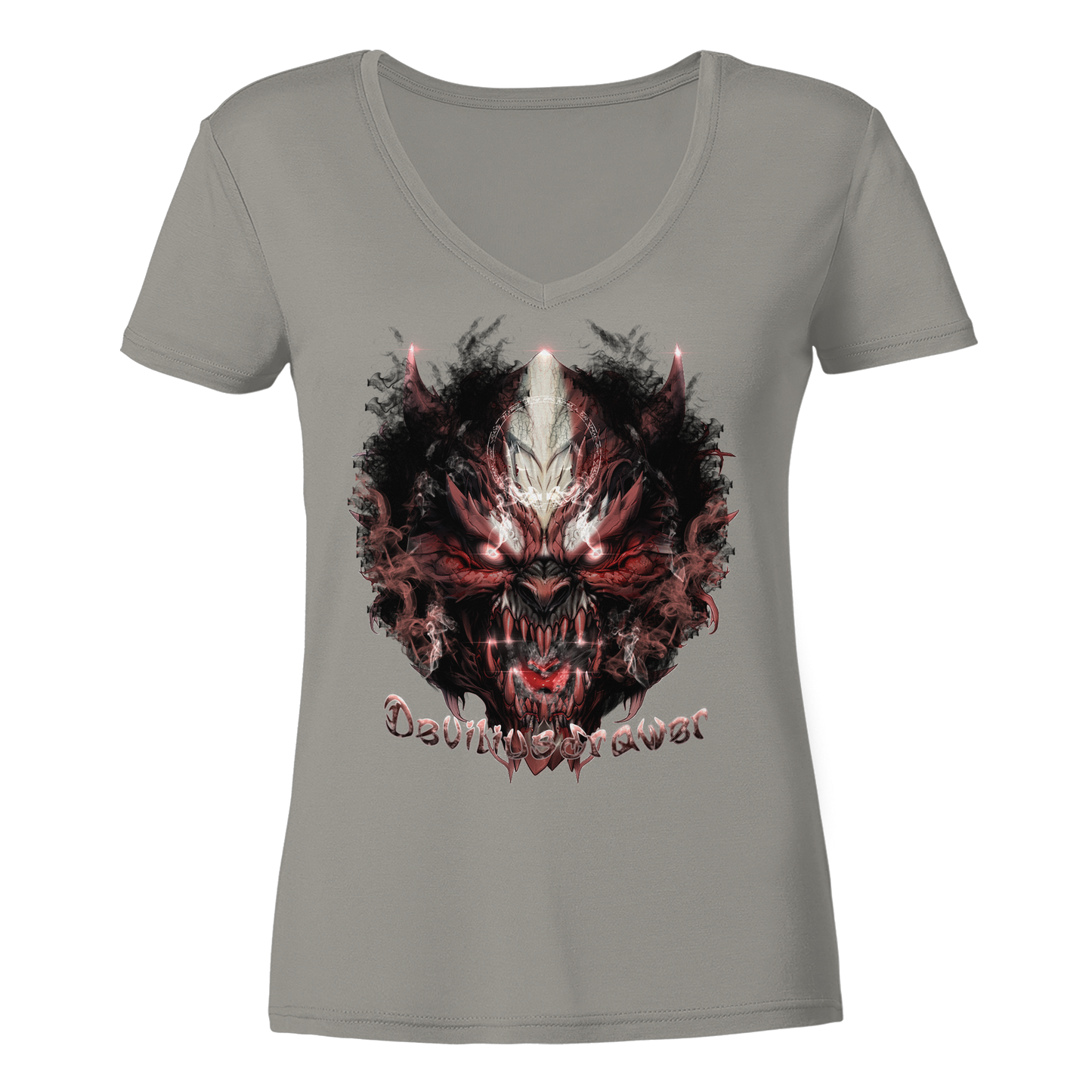 Deviliusdrawer Bloody Demon Vampire - Ladies V-Neck Shirt