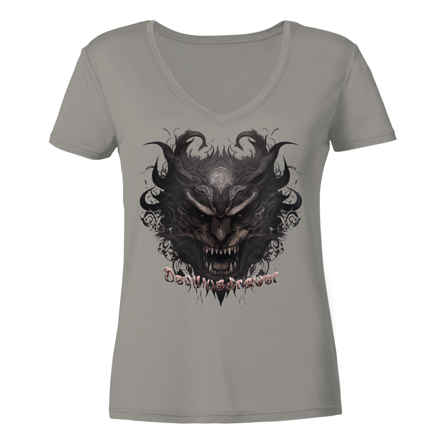 Deviliusdrawer Devils Demon - Ladies V-Neck Shirt