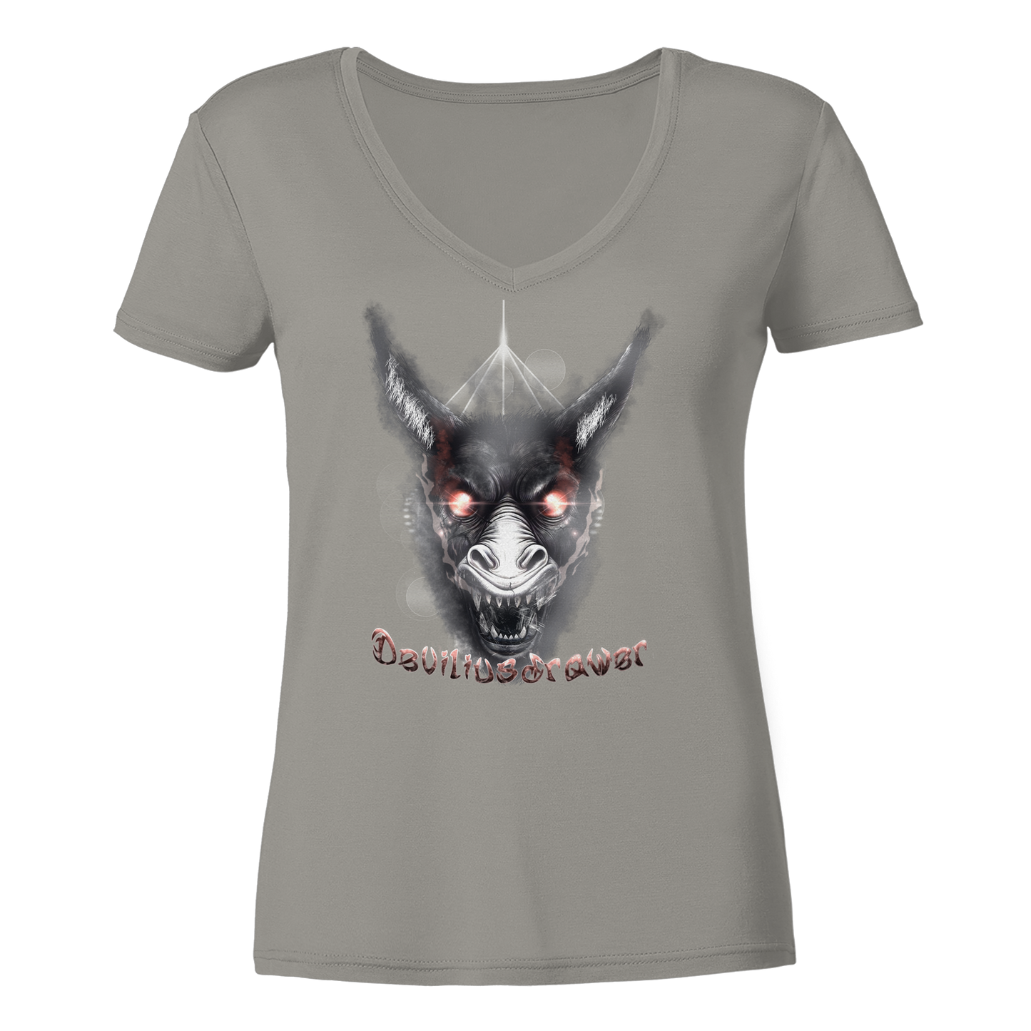 Deviliusdrawer Evil Donkey - Ladies V-Neck Shirt