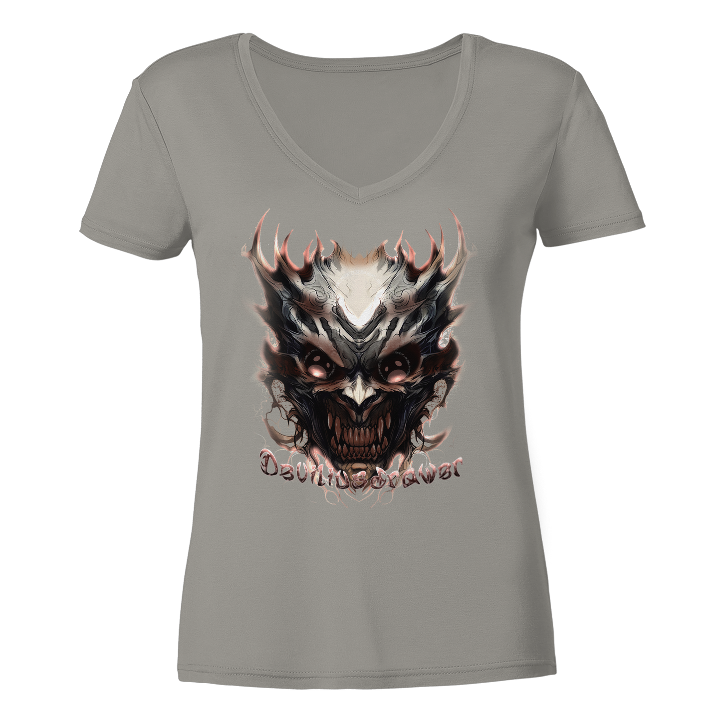 Deviliusdrawer Blood Demon - Ladies V-Neck Shirt