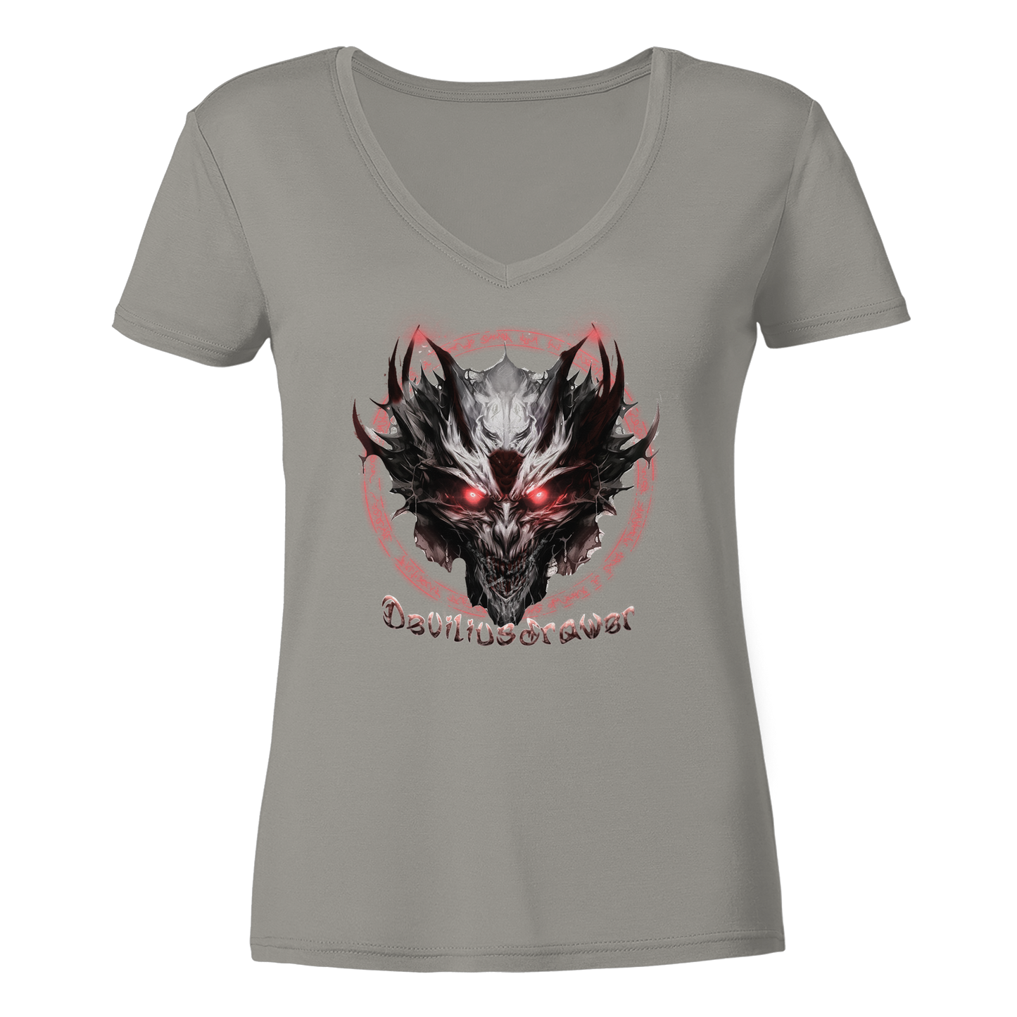 Deviliusdrawer Magic Glow Devil - Ladies V-Neck Shirt