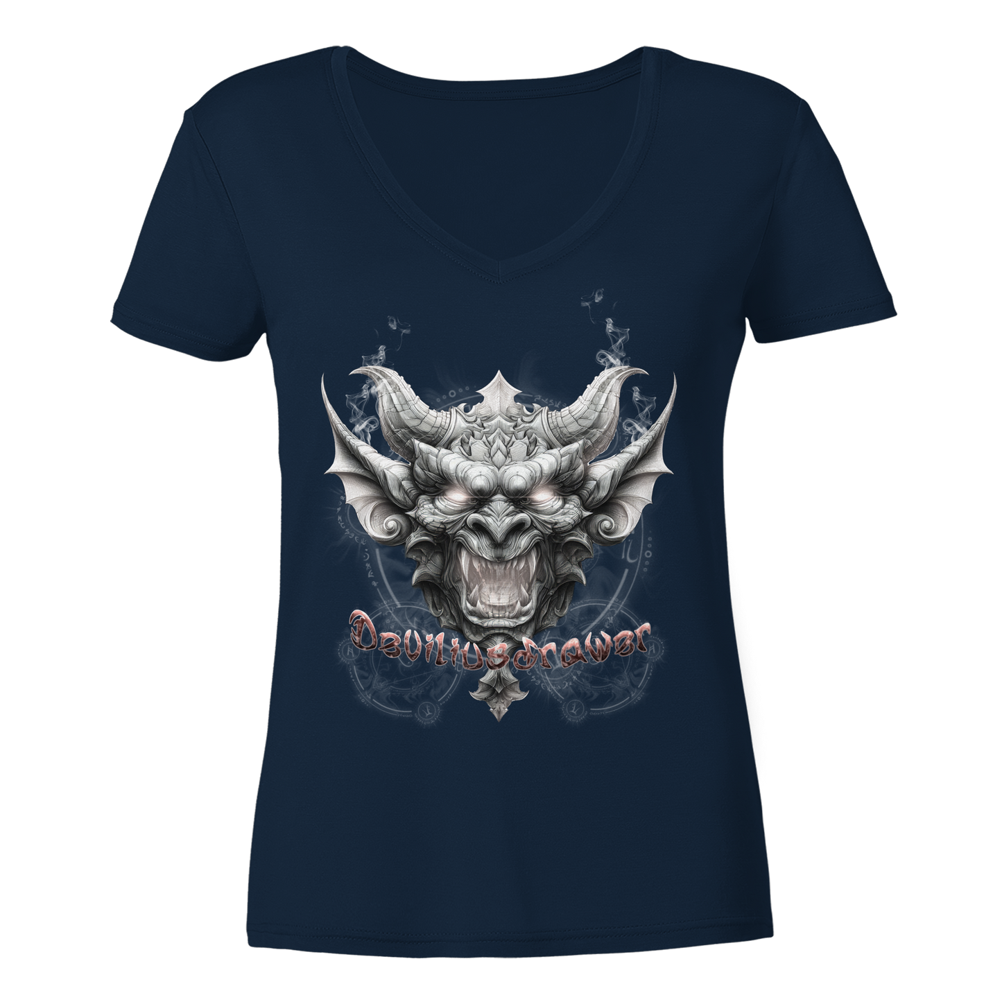 Deviliusdrawer Dark Gargoyl - Ladies V-Neck Shirt