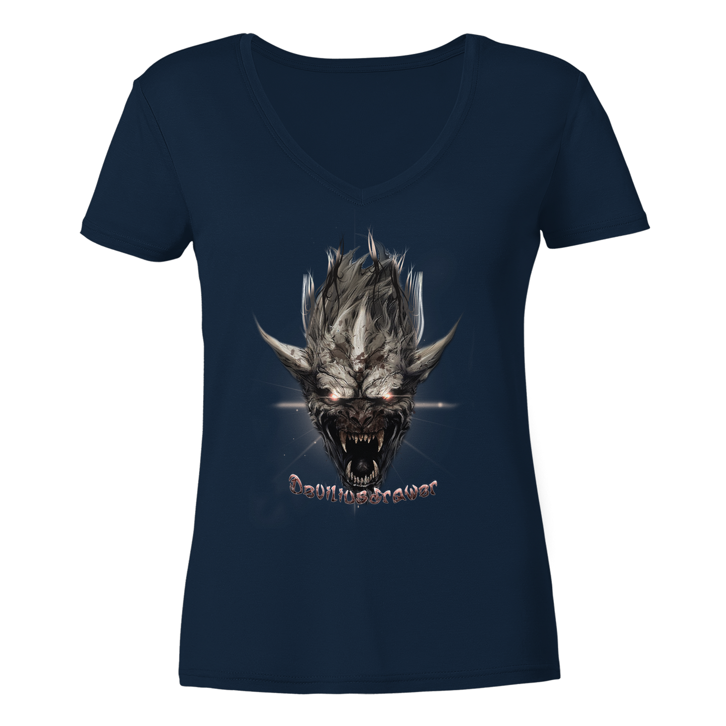 Deviliusdrawer Beast Wearwolf - Ladies V-Neck Shirt
