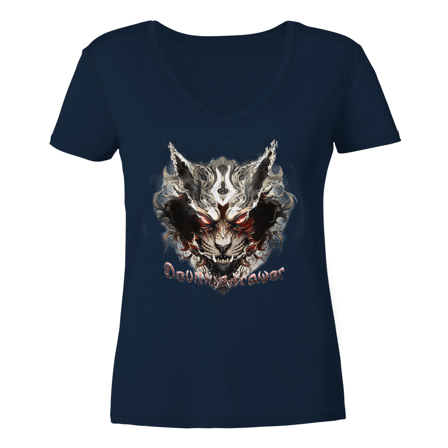 Deviliusdrawer Wild Hotcat  - Ladies V-Neck Shirt