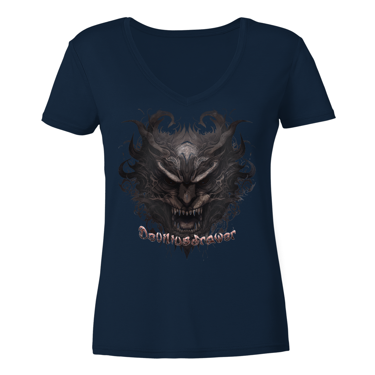 Deviliusdrawer Devils Demon - Ladies V-Neck Shirt