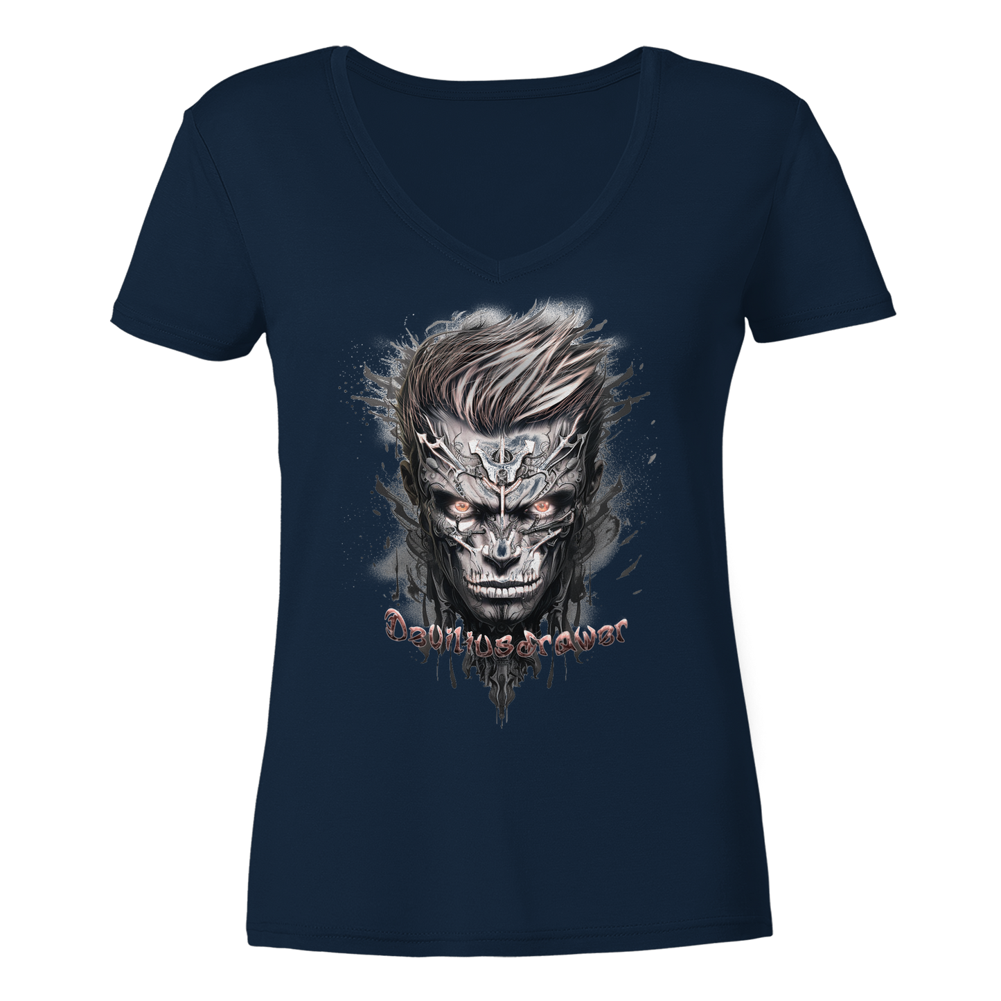 Deviliusdrawer Cyborg Men - Ladies V-Neck Shirt