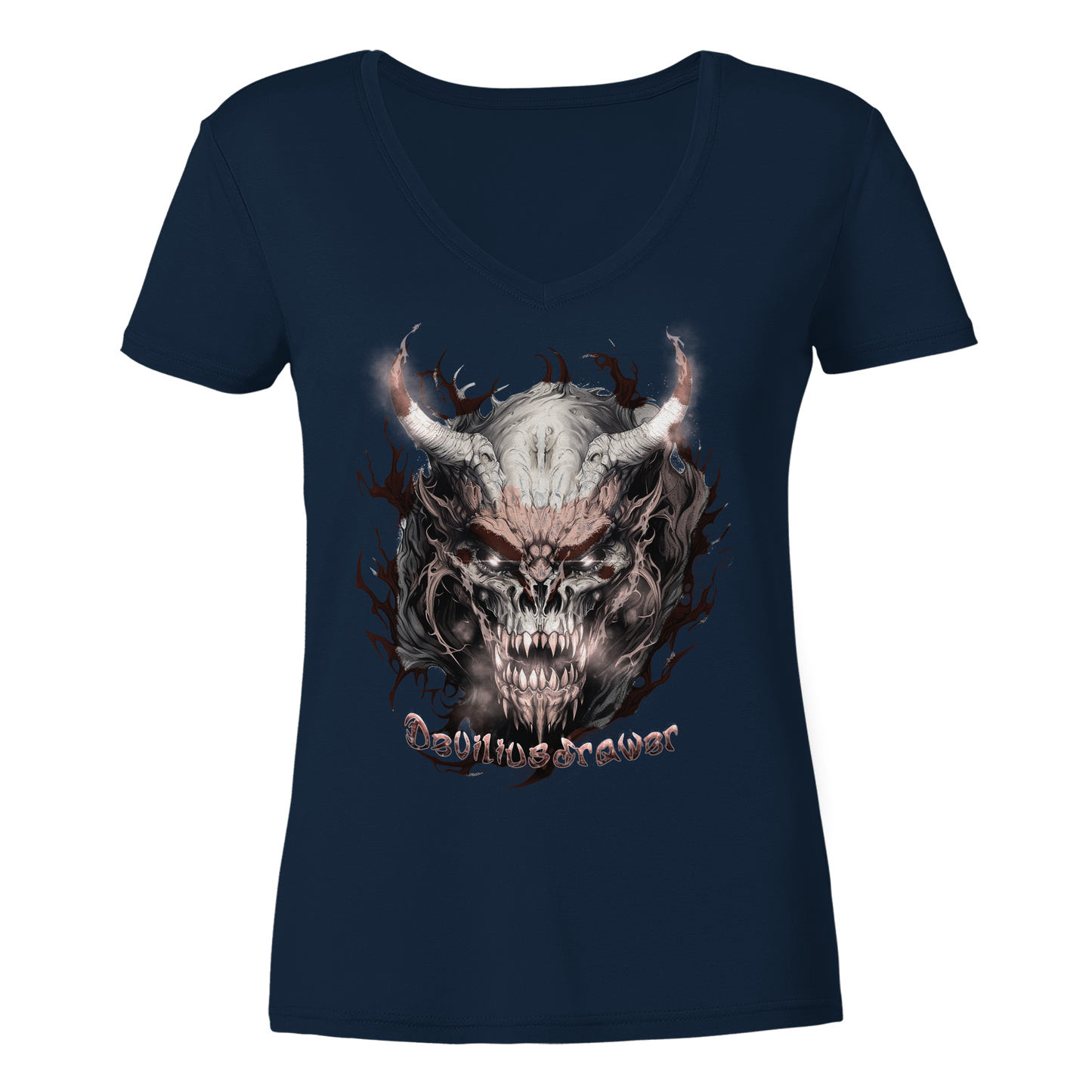 Deviliusdrawer Beast Demon - Ladies V-Neck Shirt