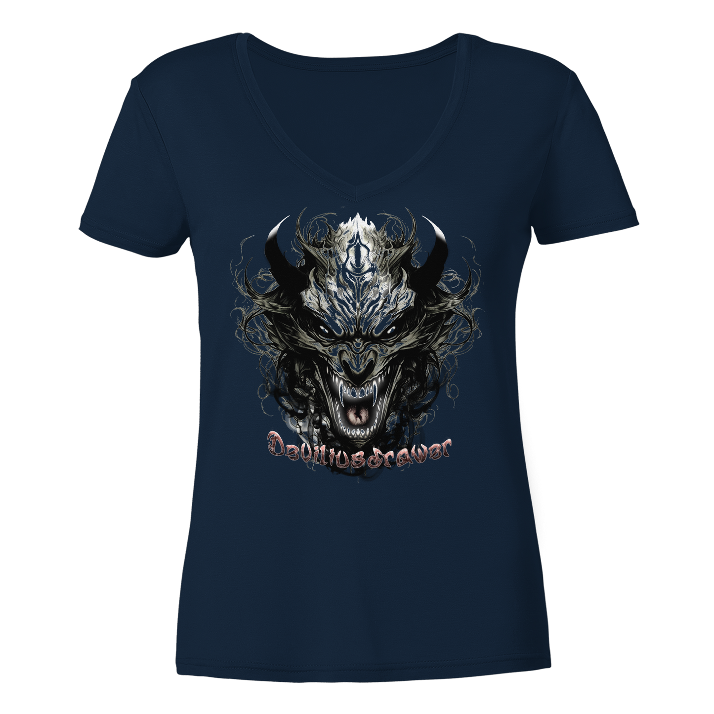 Deviliusdrawer Devil Vampire - Ladies V-Neck Shirt
