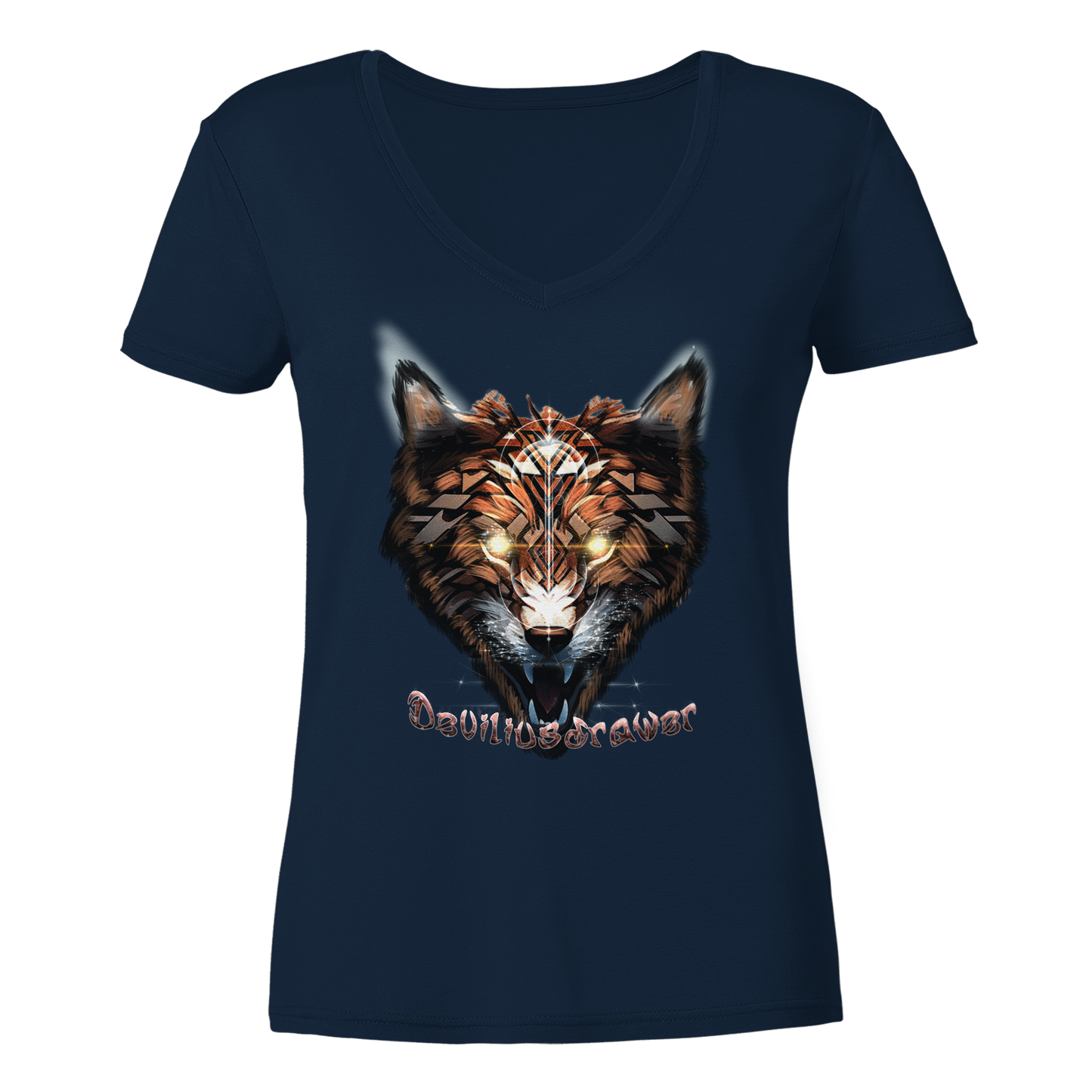 Deviliusdrawer Foxwolf - Ladies V-Neck Shirt
