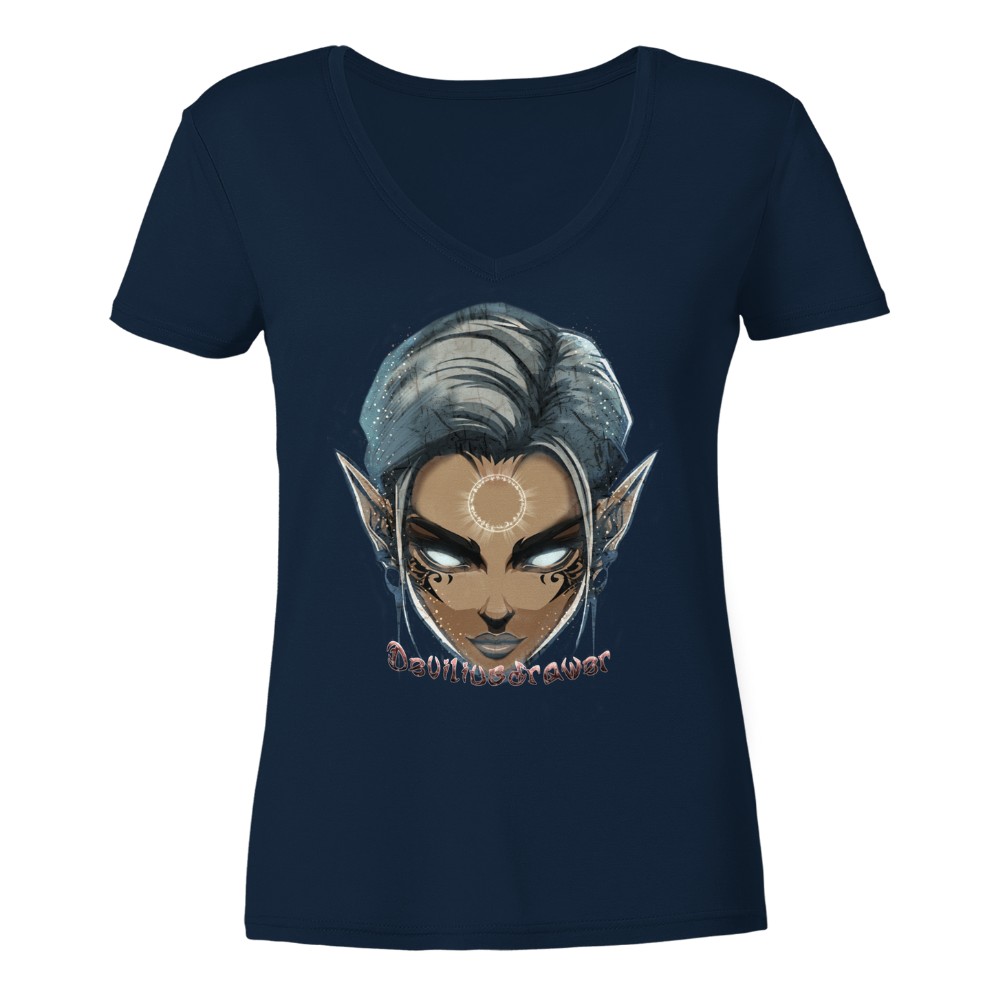 Deviliusdrawer Magician Elf - Ladies V-Neck Shirt